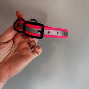 Pink dog collar Reflective Waterproof Small NWT